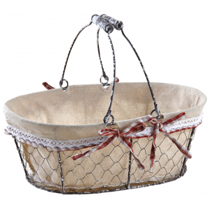 Photo PAM4630J : Oval vintage wire basket