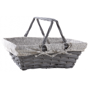 Photo PAM4770C : Lacquered willow and lacquered wood basket