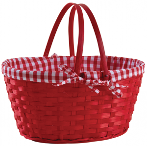 Photo PAM4850C : Panier bambou teinté rouge