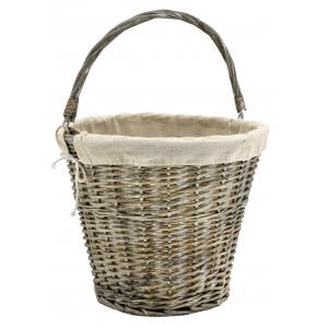 Photo PAM4990J : Panier en osier gris 