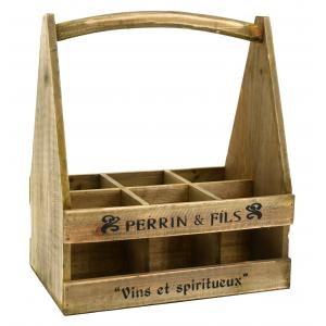 Photo PBO1940 : Porte-bouteilles en bois vieilli Perrin & fils