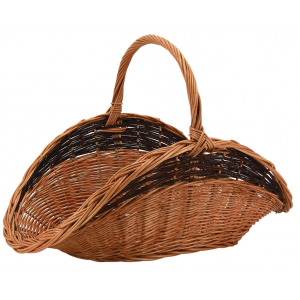 Photo PBU1350 : Willow log basket with handle