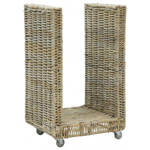 Photo PBU2250 : Pulut rattan log holder on wheels