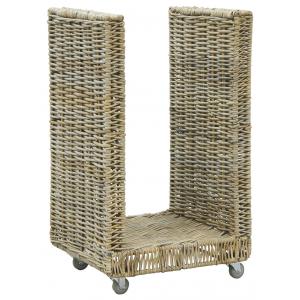 Photo PBU2250 : Pulut rattan log holder on wheels