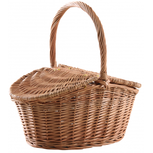 Photo PCO1110 : Willow basket with handle and covers