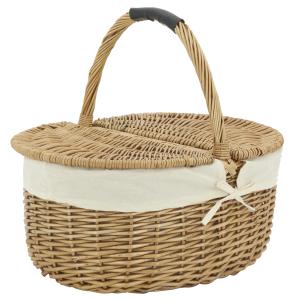 Photo PCO1320C : Willow basket with 2 lids