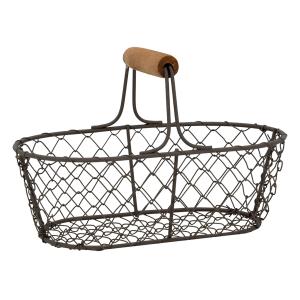 Photo PEN1320 : Panier en grillage vieilli