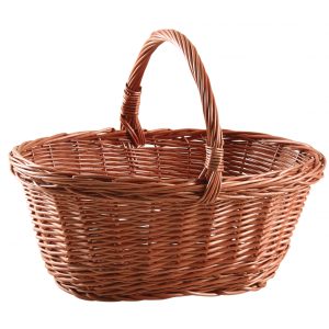 Photo PMA1300 : Buff willow basket with handle