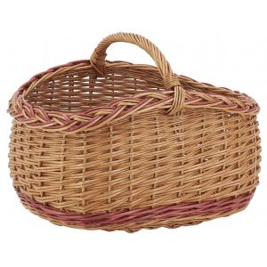 Photo PMA4692 : Buff willow basket with handle