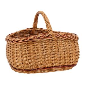 Photo PMA4692 : Buff willow basket with handle