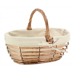 Photo PMA5160J : Oval ppenwork willow and jute basket