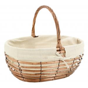 Photo PMA5170J : Oval ppenwork willow and jute basket