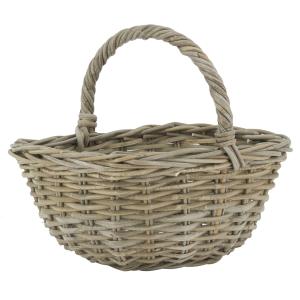 Photo PMA5270 : Oval basket in split grey kubu