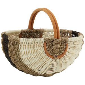 Photo PMA5441 : Panier en jonc et rotin