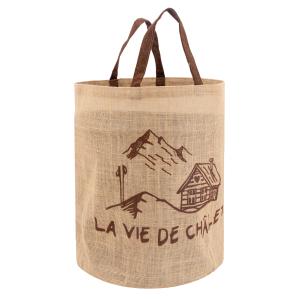 Photo SBU1470 : Log basket in natural jute