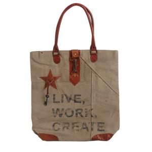 Photo SFA2460C-3 : Sac en coton recyclé Vintage