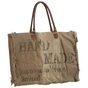 Photo SFA2470C-4 : Sac en coton recyclé et cuir