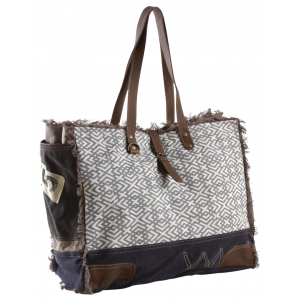 Photo SFA3040C : Sac en coton décor graphique 