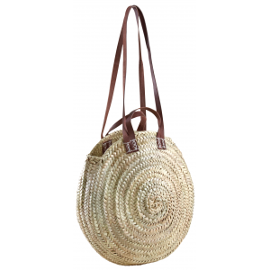 Photo SFA3160 : Round palm leaf handbag