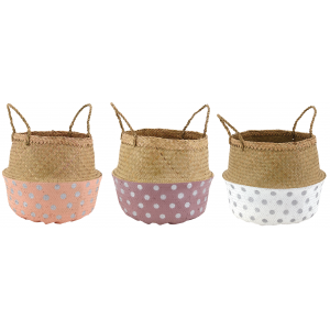 Photo SFA3260 : Seagrass baskets with dots