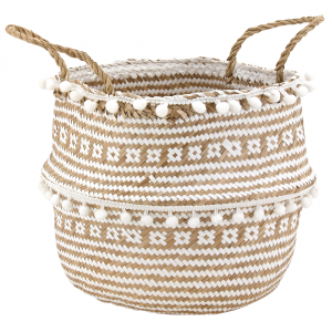 Photo SFA3280 : Seagrass baskets with pompons