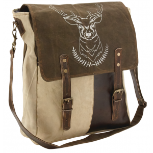 Photo SFA3370C : Cotton and leather bag Deer