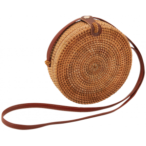 Photo SFA3470C : Natural rattan round bag