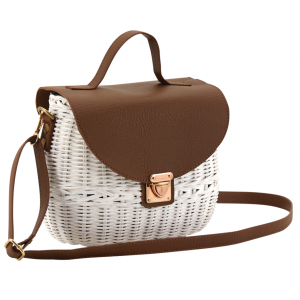 Photo SFA3570C : Lacquered rattan bag