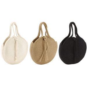 Photo SFA3620 : Round cotton rope and jute bag