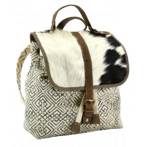 Photo SFA3810C : Cotton and cow skin back bag