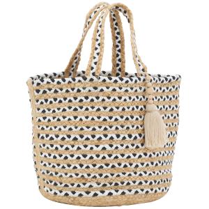 Photo SFA4040 : Jute Indi handbag with bobble