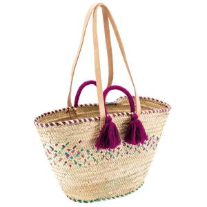 Photo SFA4260 : Sac en palmier naturel et teinté