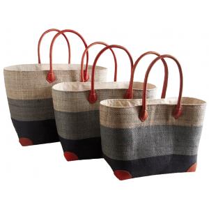 Photo SMA402S : Palm leaf and raffia matting bags