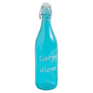 Photo TDI1850V : Bouteille bleue Carpe Diem