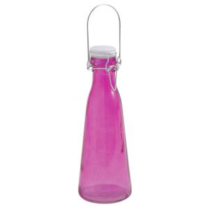 Photo TDI1860V : Fuchsia glass bottle