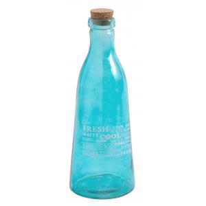 Photo TDI1870V : Bouteille en verre teinté bleu