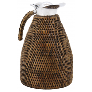 Photo TDI2560 : Antique brown rattan flask