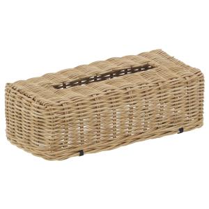 Photo TDI3490 : Rectangular rattan tissue basket 