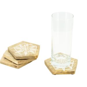 Photo TDV115S : Mango wood coasters