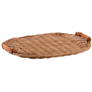 Photo TPL3190 : Oval stained rattan cheese plate