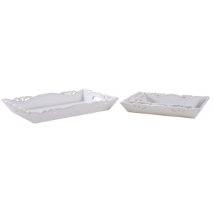 Photo TPL325S : Rectangular white mango trays