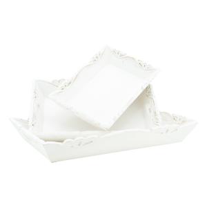 Photo TPL325S : Rectangular white mango trays