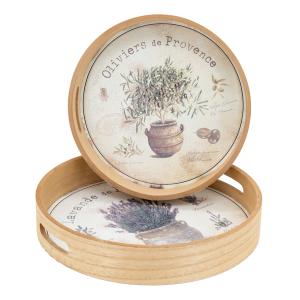 Photo TPL358S : Natural wood trays Provence
