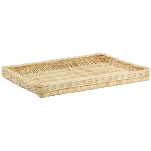 Photo TPL3770 : Rectangular peeled rattan tray