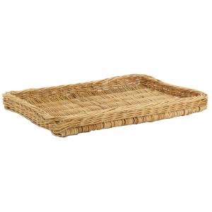 Photo TPL3780 : Rectangular unpeeled rattan tray