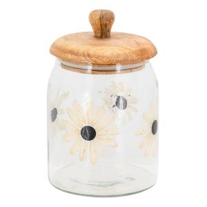 Photo TPO1470V : Pot en verre et bois