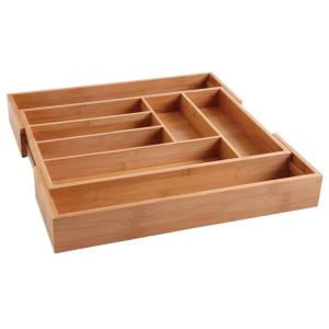 Photo TRC1250 : Expanding bamboo cutlery tray