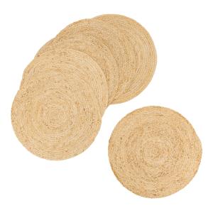 Photo TST189S : Round natural maize placemats