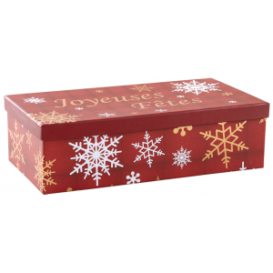 Photo VBT3041 : Rectangular Christmas cardboard box Joyeuses Fêtes