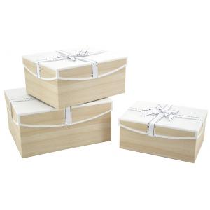 Photo VBT305S : Boites en carton motif bois